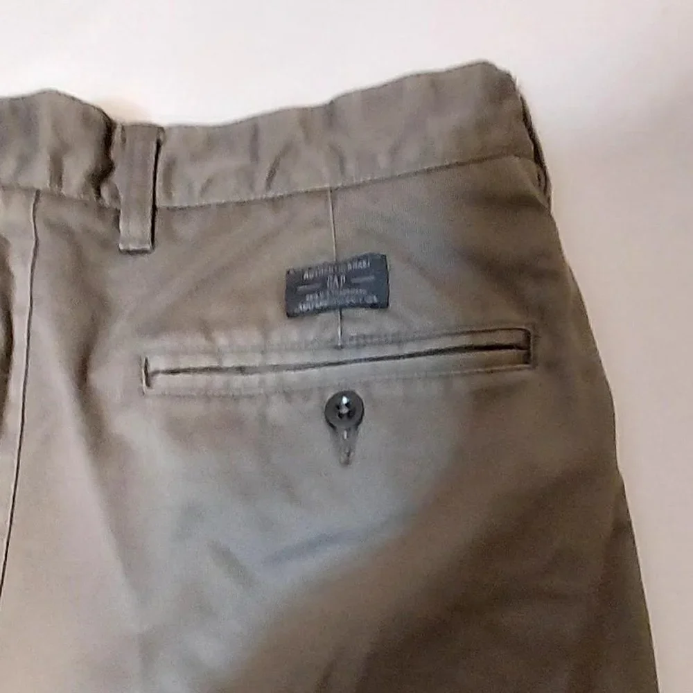 Gap Gapkhakis Relaxed Fit Mens Pants Gray 34-30 Casual/ Work Wear